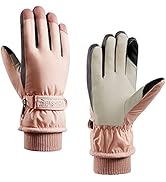 A-QMZL Skihandschuhe Damen Winter Frauen Thermohandschuhe Winddichte Touchscreen-Handschuhe Warme...