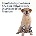 LovinPet Dog Leg Sleeves for Medium & Large Dogs, Set of 2 Anti-Lick Leg Wraps for Front & Hind Legs, Adjustable Soft Elbow & Leg Covers for Hotspots, Wounds, Calluses, Non-Brace, Sheep Print,Black