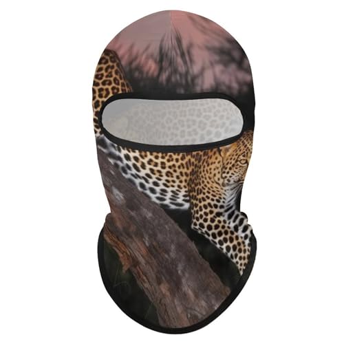 Balaclava para hombre, máscara de esquí para mujer, diseño de leopardo africano, cubrebocas facial completo para ciclismo miniatura 7
