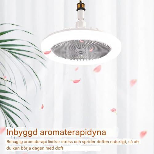 Ventilador de techo iluminado con lámparas regulables de control remoto 3