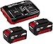 Price comparison product image Einhell Power X-Change 18V, 3.0Ah Lithium-Ion Battery Twin Charger Starter Kit - 2 x 3.0Ah Batteries and Twincharger Set - (EU Plug)