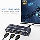 HDMI Umschalter 3 in 1 Out HDMI Switch, 8K 60Hz / 4K 120Hz mit IR-Fernbedienung, kompatibel mit PC, PS5, Xbox, HD-Playern, Blu-Ray-Playern
