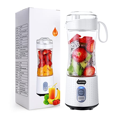 Supkitdin Portable Blender, Personal Size Blender Handheld Fruit Juicer USB Rechargeable, Mini...
