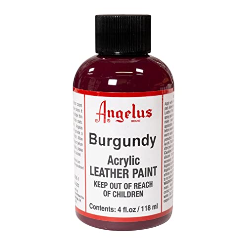 Image of Angelus Acrylic Leather Paint Burgundy 4oz