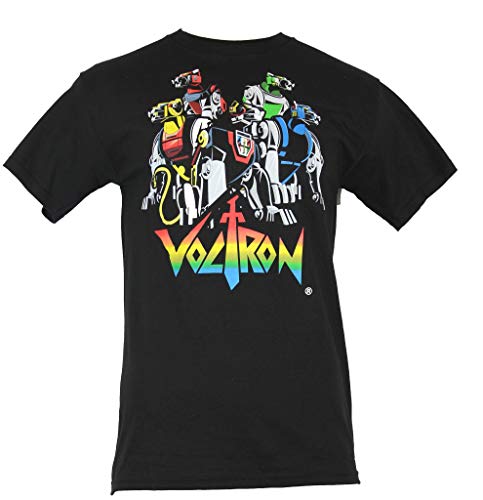 Voltron Five Cats Mens Black T-Shirt | L