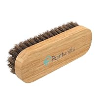 Paintsmiths Premium Horsehair Leather Cleaning Brush - Soft Bristles for Gentle Cleaning of Leather, Upholstery, Alcantara, Vegan Leather, Car Interiors, Sofas, Shoes.