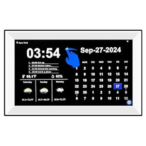 Large 15.6 inch 2025 New Year’s Wifi Digital Calendar,64 Groups of Memos/Alarm Clocks/Touch screen/Weather Station/Family Calendar