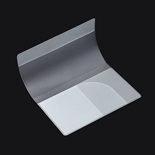 Owfeel 5pcs Frosted Plastic Passport Cover Passport Protector+10pcs Clear Plastic ID Credit Card Holder3