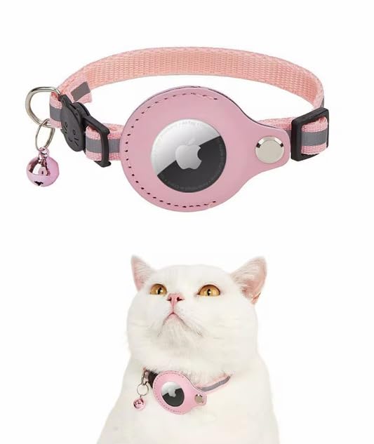 Pawstead AirTag Cat Collar – Breakaway Safety Collar for Cats (Pink)