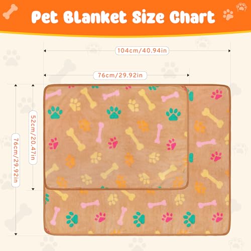 HezzLuv 3 Hundedecken, waschbare, weiche Fleece-Decken für Hunde und Katzen, atmungsaktiv, für Sofa, Betten und Autositze, 52 x 76 cm