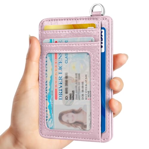 Image of Slim Minimalist Front Pocket Wallet, RFID Blocking Credit Card Holder Wallet with Integrated D-Shackle for Men Women