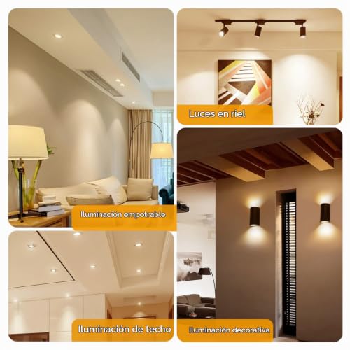 Miniatura 7 de Aigostar Bombilla Led 6w Gu10, Luz Calida 3000k, 480lm, Esmerilada, No Regulable - Caja De 10 Unidades