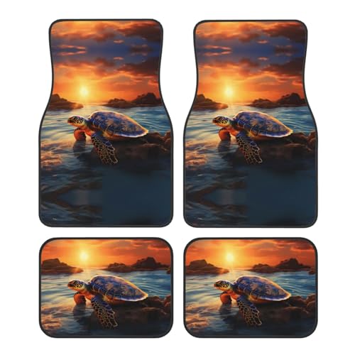 Tapis de voiture faciles à nettoyer : finis les sols sales avec le motif tortue