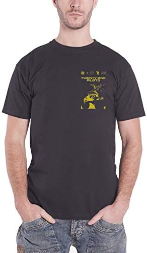 Official Twenty One Pilots T Shirt Trench Title Band Logo Mens Ash Black Size XL