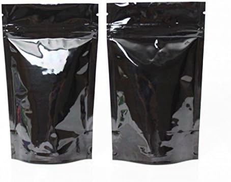 Stand Up Pouch 4" X 6.41" X 2.25" w/zipper (500, BLACK/BLACK)