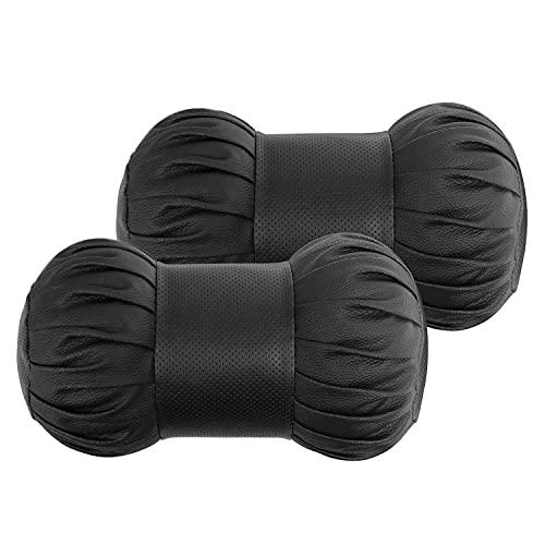 SARTE Car Neck Rest Pillow Cushion for All Cars (Pack of 2 | Black) (BN-001)