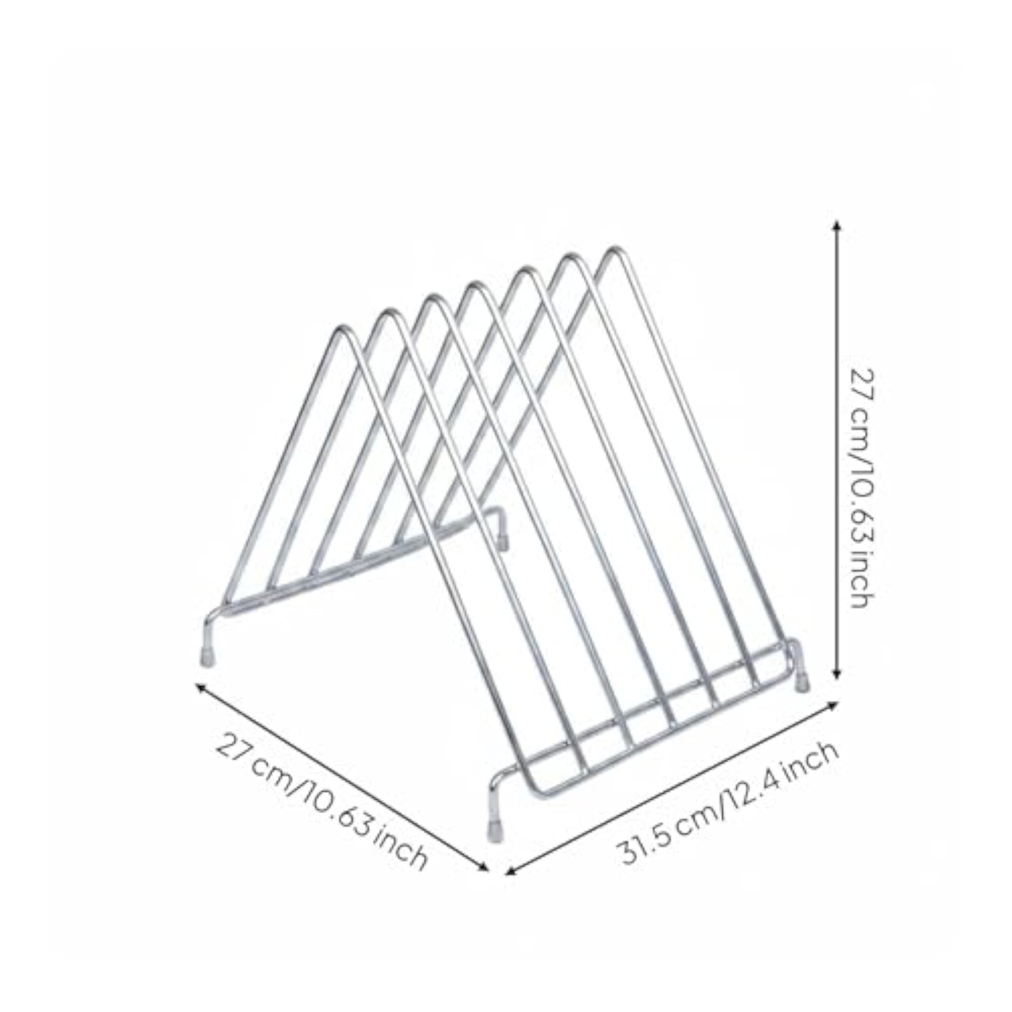 Rust-Resistant 6 Slot Chopping Board Stand Heavy Duty