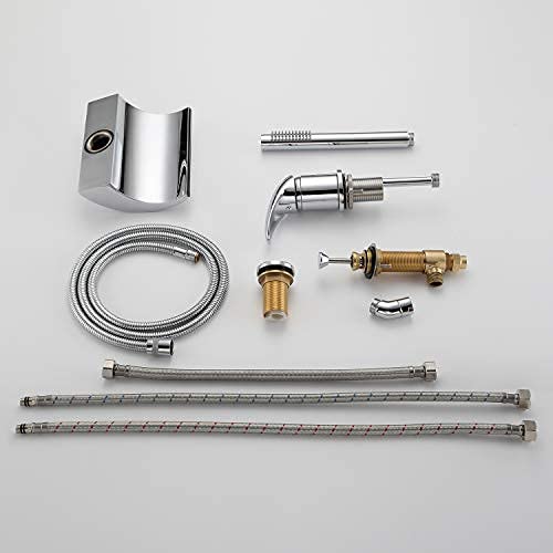 Sumerain Waterfall Roman Tub Faucet With Handheld High Flow Chrome Finish #TOP5