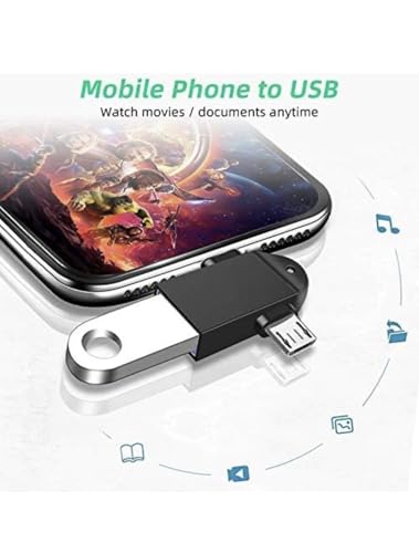 Image of 2 in 1 Type C & Micro OTG Male to U SB A 3.0 Female High Speed Data Transfer for Laptop with US B -C Female to US B-A Male Adapter Type C to U SB Charger Connector