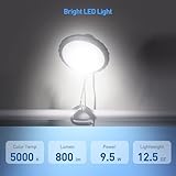 [ETL Listed] Cable Matters Portable LED Clamp Light for Workshop, Clamp On Light (LED Work Lamp) with 6 feet Cord, 800 Lumens, 9.5Watts, 5000K Daylight