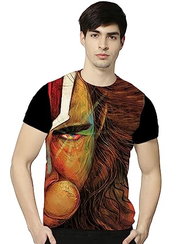 Image of STAND OUT All Over Printed Shiva, Krishna, Hanuman, Kali, Ram and Ravana, Ramayan, Bagavath Githa, Buddha Religious, Spiritual, Hindu Gods T-Shirts
