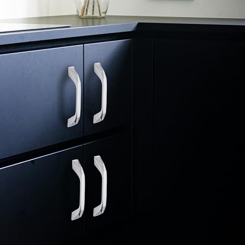 Image of Atom 4.7 inches Zinc Cabinet Pull Handle | CPPT Finish | Office Wardrobe Furniture Kitchen Drawer Push Bar, 229, Pack of 20