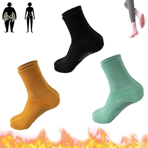 Angelslim Ionic ionizante baja frecuencia pulso auto-calentamiento calcetines de turmalina acupresión sin costuras calcetines moldeadores calcetines negativos de iones de oxígeno quema grasa