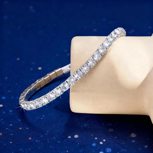 Bracelet en cristal blanc éclatant et chic pour un mariage d'exception - 6