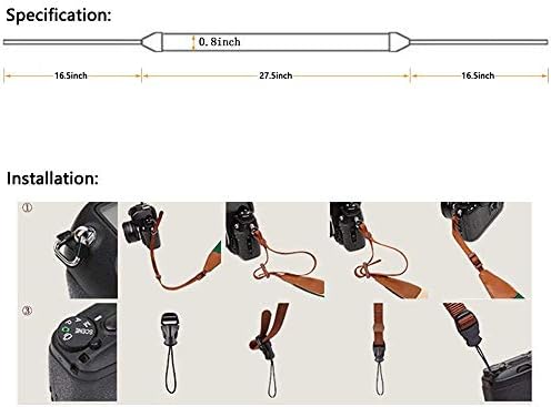 VKO Slim Camera Strap, Quick Release Camera Neck Shoulder Strap Compatible with Sony Nikon Canon Fuji Medium DSLR SLR Mirrorless Cameras Strap Black