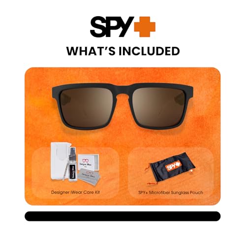 Image of Spy Helm Square Sunglasses for Men for Women +BUNDLE with ACCESSORY EYEWEAR KIT