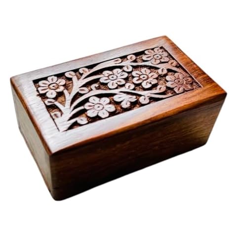 SMIURNS Pet Ashes Box - Wooden Pet urn - Cremation urn Box - Small Wooden urn - Pet Burial Box for cat Ashes - Dog urn - Wood Urn for Human Ashes Cover