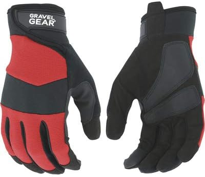 Gravel Gear Men S Utility Gloves N Black Red Large Model gg L Amazon Com