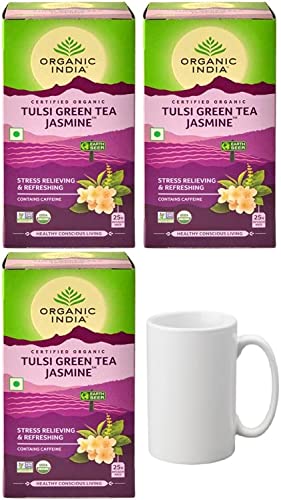 Tulsi Sweet Rose 25 Infusion Tea Bags In Each Pack Fat To Fit, Pack Of 3 + Free Ceramic Mug #TOP9