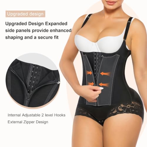 Image of SHAPERX Women's Fajas Colombianas Tummy Control Shapewear Body Shaper with Steel Boned Support