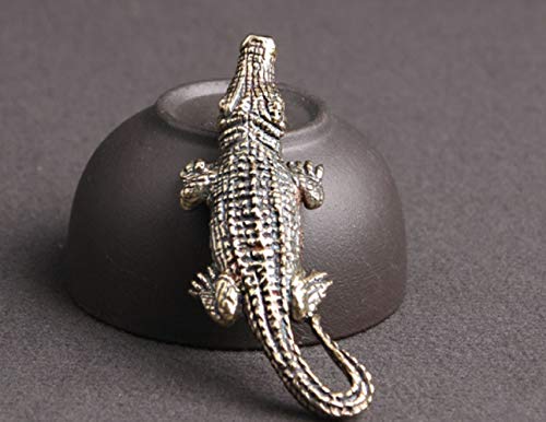Dmtse Chinese Brass Crocodile Decor Statue Figurines For Animal Sculpture Lucky For Collectibles Gift #TOP3
