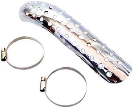 Chrome Curve Holes Exhaust Muffler Pipe Heat Shield Heel Guard for Harley Honda Kawasaki Suzuki Yamaha Shadow Cruiser Chopper Cafe Racer Custom