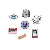 The Carefree Beeのかわいいエナメルピン7本セット - バックパック用のクールで美しい面白いピン - ミームピンパック(11セット), エナメル。, 宝石なし