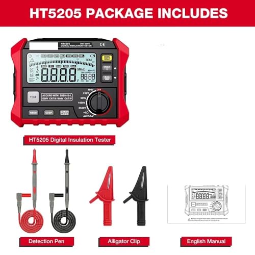 HT5203/HT5205 1000V �≏��R�v �A�[�X�ڒn��R�v �f�W�^���≏��R�v(HT5205)