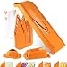 Produktbild Börner Gemüsehobel V3 (Profi Set)  Multifunktionaler Gemüseschneider für Scheiben, Julienne, Würfel  Verstellbarer V-Hobel  Edelstahl V-Klinge  Küchenhobel Set  Farbe: Orange