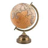EXERZ Mappamondo vintage 20cm, antico rosa chiaro con base in metallo (20 cm)...
