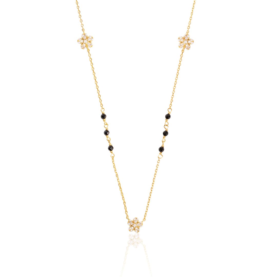 March by FableStreet 925 Sterling Silver18k Gold Plated Minimalistic Floral Silver Mangalsutra| Gift for Women & Girls | Certificate of Authenticity and 925 Stamp | 1-year plating Warranty (B0CTCZVJKB) Amazon Price History, Amazon Price Tracker