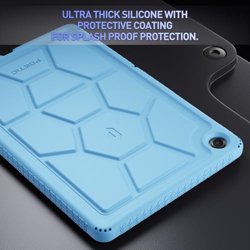Coque silicone Samsung Galaxy Tab A11 Plus Poetic TurtleSkin bleue - 3