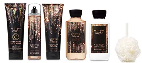 Bath and Body Works INTO THE NIGHT - PREMIUM SPA Gift Set - Body Lotion - Moisturizing Body Wash - Body Cream - Fragrance Mist and Shower Gel - Kit with cello gift wrap, ribbon, tag and Shower Sponge Bath and Body Works INTO THE NIGHT - PREMIUM SPA Gift Set - Body Lotion - Moisturizing Body Wash - Body Cream - Fragrance Mist and Shower Gel - Kit with cello gift wrap, ribbon, tag and Shower Sponge