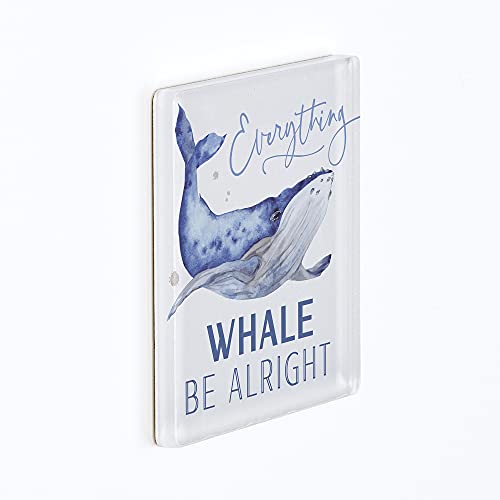 Whale Be Alright Nautical White 2.75 X 2.75 Acrylic Refrigerator Magnet #TOP2
