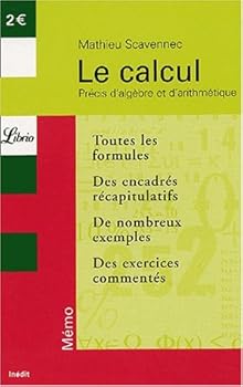 Pocket Book LE CALCUL - PRECIS D'ALGEBRE ET D'ARITHMETIQUE [French] Book