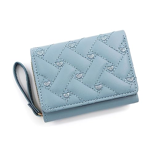 Women Short Wallet PU Leather Credit Card Holder Fashion Zipper Small Coin Purses Change Pocket Business Gift for Girls, lavender2