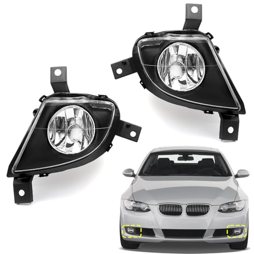 2PCS Fog Lights For BMW 3 Series Sedan/Wagon E90 E91 328i 335i 2009 2010 2011 Fog Lamp Daytime Running Light Left & Right Side 63177199893 63177199894,BM2592137,BM2593137 faros antiniebla