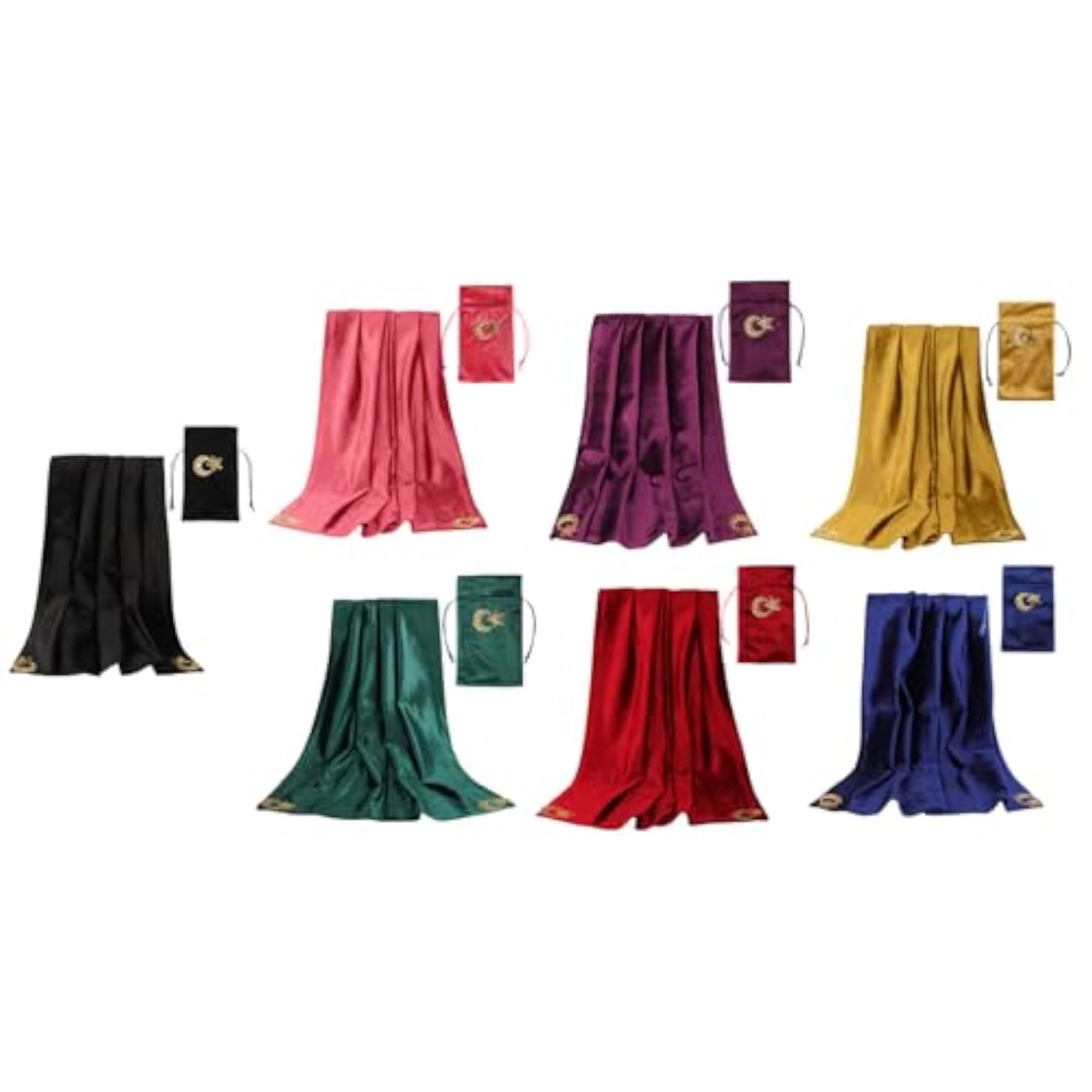 Soft Velvet Tarot Table Cloth with Tarot Bag, Black