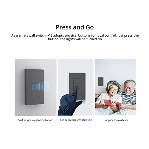 Interruptor de parede inteligente SONOFF, interruptor de luz wi-fi inteligente, M5-3C-120 3 Gang Sma