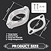 Hugwits 2 PCS Car Exhaust Flange Repair Kit, 2.5 Inches Exhaust Flange Connection Kit with Bolts, Stainless Steel Exhaust System Replacement Parts, Universal for Most Cars